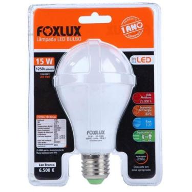 Imagem de Lampada Led Bulbo Certificada 15W 6500K Bivolt - Foxlux