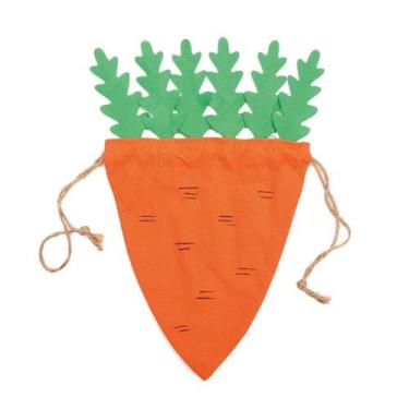 Imagem de Bolsa Decorativa Páscoa - Cenoura - 25cm - 1 unidade - Cromus - Rizzo