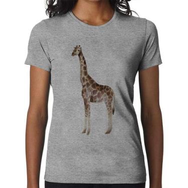 Imagem de Baby Look Girafa - Foca na Moda, Cinza, P
