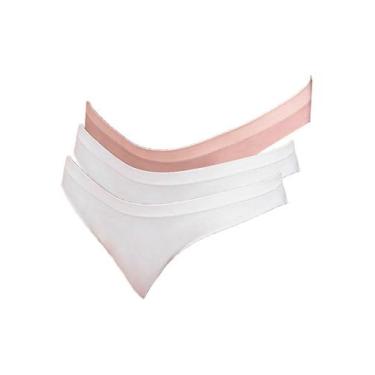 Imagem de Kit com 3 Calcinhas Biquíni Hope S35220 Colorido, Branco, G