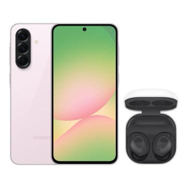 Imagem de A56 5G (256GB) - Rosa + Galaxy Buds FE - Grafite - Samsung, Rosa