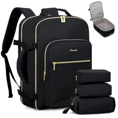 Imagem de Mochila de viagem LOVEVOOK 40L com mochila para laptop de 17" preta
