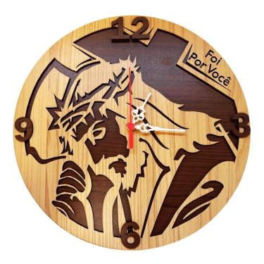 Imagem de Relógio Nosso Senhor Jesus Cristo, Foi Por Você, MDF 30cm