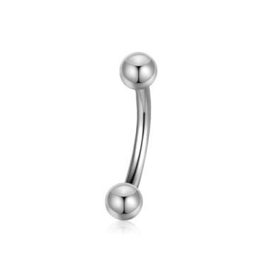 Imagem de FLORA PIERCING MINIBARBELL CURVO PRATA 925 ROSCA INTERNA 1.2X8X3