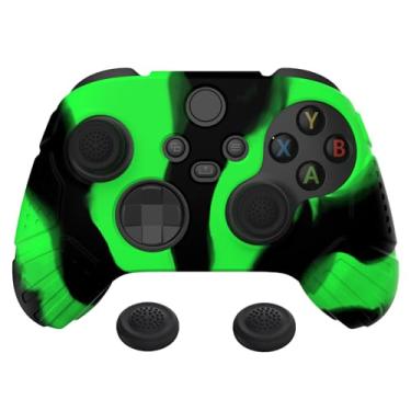 Imagem de eXtremeRate PlayVital Guardian Edition Ergonomic Anti-slip Controller Silicone Cover for Xbox Series X/S, Rubber Protector Skins with Joystick Cap for Xbox Core Wireless Controller - Green & Black