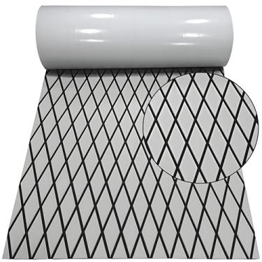 Imagem de LFYZYDSS Piso de barco, espuma vinílica acetinada, decking autoadesivo de teca sintética, plataforma marítima, tapete antiderrapante para deck, iate, barco, pesca, barco, prancha de surf, 260 cm/240