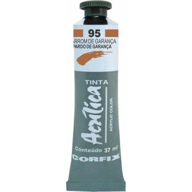 Imagem de Tinta Acrílica 37ml 095 Marrom de Garanca Corfix, 095 - MARROM DE GARA