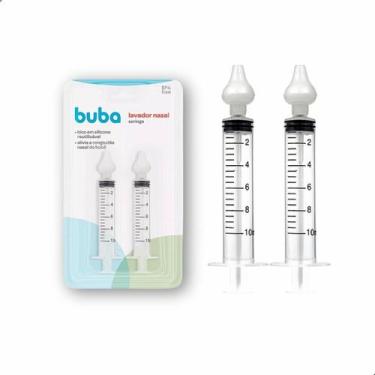 Imagem de Kit 2 Lavagem Nasal Infantil Seringa Silicone Bico Higiene - Buba