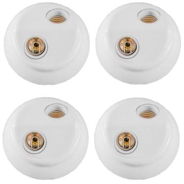 Imagem de Kit 4 Plafon Duplo Redondo Sobrepor Decorativo Para 2 Lâmpadas Led Soq