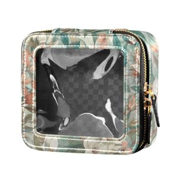 Imagem de Fitrendlovey Organizador de maquiagem portátil com grande claraboia bolsa de cosméticos espaçosa para amantes de viagens, T13, one size