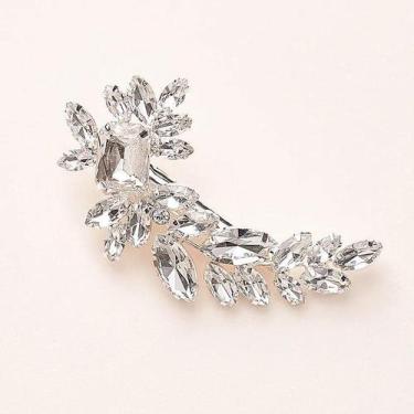 Imagem de Stonefans folha strass hairpin para mulheres moda ramos hairpin casame
