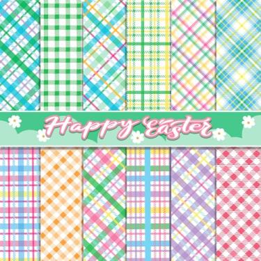 Imagem de Welpurch 24 Folhas De Papel Para Scrapbook Em Tons Pastéis Páscoa, 12 Designs, Artesanal Búfalo, Dupla Face, Papermania, Dobrado A Faça Você Mesmo, Cartão, Scrapbook, Decoração Álbum Fotos, X Pol.