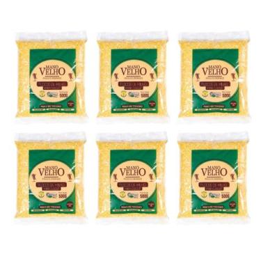 Imagem de Kit 6 Flocos Milho Orgânico Flocão Cuscuz Mano Velho3Kg