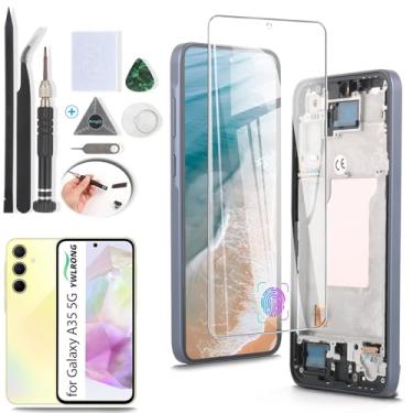 Imagem de YWLRONG Tela de substituição para Samsung Galaxy A35(OLED) Tela LCD sensível ao toque digitalizador para Samsung A35 SM-A356E, SM-A356E/DS, SM-A356B/DS com ferramentas (suporte a impressão digital