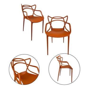 Imagem de Kit 2 Cadeiras Allegra Sem Montagem Polipropileno p/ Cozinha - Simple 