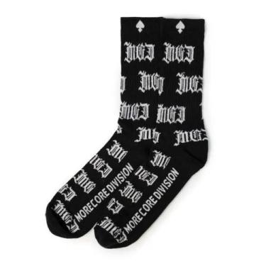 Imagem de Meia Mcd Caligraffiti Cano Longo, U, Preto