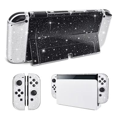Imagem de DLseego Protective Glitter Case Compatible with Switch OLED Console Updated Version, Glitter Bling Soft TPU Cover with Shock-Absorption and Anti-Scratch Design-Crystal Glitter