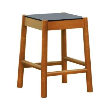 Imagem de Banco Baixo Amber Madeira Maciça Assento Mdf Bp - Decorise