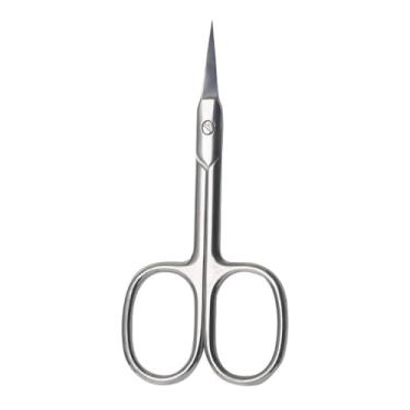 Imagem de 1-8 peças Tesoura de manicure russa para recrescimento de cutículas, corte de unhas com ponta curva, removedor profissional de aço inoxidável, 1 peça