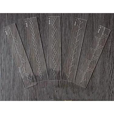 Imagem de YJIUYUANQ Modelos de Quilting DIY Régua de Acolchoamento de Acrílico Modelo de Bordado Ferramentas de Patchwork Régua Acolchoada Régua Acrílico Modelo de Design Sashiko, 5 Estilos