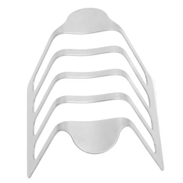 Imagem de Rack de Pão de Aço Inoxidável Resistente à Ferrugem, Prateleira de Torradas de 6 Fatias, café da manhã por Servir, Organizador de Acessórios para Frituras de Ar, Pão Fatiado, (Tipo 1)