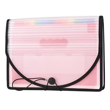 Imagem de Organizador de Arquivos Accordiano, 24 Bolsos Casos de Arquivo de Excelência de Desktop Com Capa, A4 Letter Size Organizador de Documentos Rainbow Color para (Pasta de 24 bolsos)