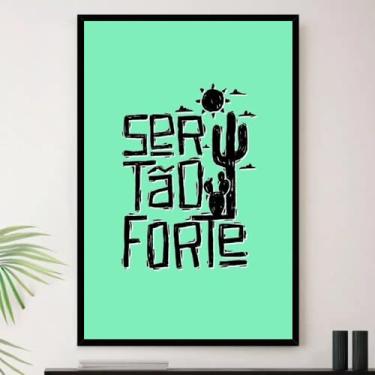 Imagem de Genérico, Quadro Nordeste Sertão Forte Cacto Decorativo A4 23x33cm