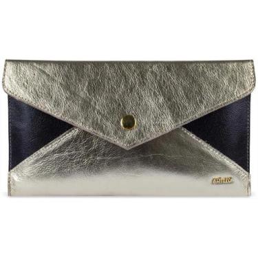 Imagem de Carteira Envelope em Couro Artlux 1948, Ouro