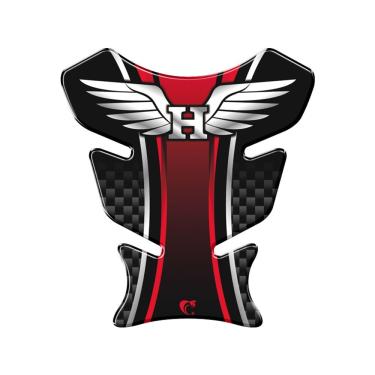 Imagem de Adesivo Protetor De Tanque Moto Honda Asa Vermelho