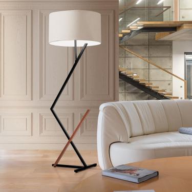 Imagem de Luminária De Chão Abajur Bali Pedestal Com Cúpula Elegante