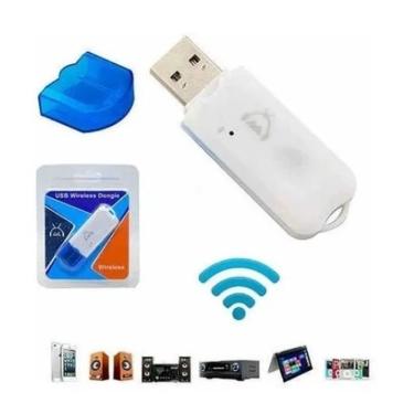 Imagem de Adaptador Receptor Bluetooth Usb Pendrive Para Musica Em Radio Carro Branco /az