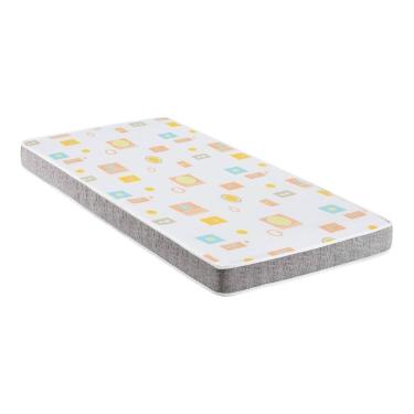 Imagem de Colchão De Solteiro Com Espuma D20 78x188cm Inducol Cr452a Branco/cinza Branco/cinza