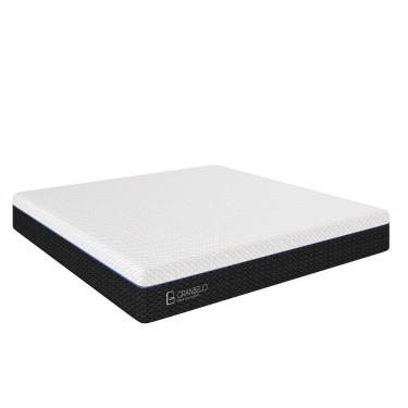 Imagem de Colchão Na Caixa Embalado A Vácuo Musk Queen Ortopédico 158x198 Espuma D28 Branco/chumbo G90 - Gran Belo