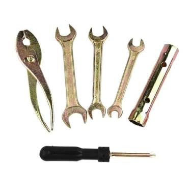 Imagem de QccHieUs Kit de ferramentas para reparo de motocicletas, ferramentas de manutenção, alicate, chave inglesa, luva de vela de ignição, chave de fenda, inglesa