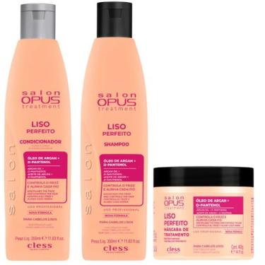 Imagem de Kit Shampoo Condicionador 350ml e Máscara 400g Liso Perfeito Cless Bri