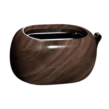 Imagem de IEUDNS Dispensador de lenços de papel simples sob o armário, porta-toalhas de papel, caixa de armazenamento para sala de estar, penteadeira, balcão de, Cor Madeira Escura