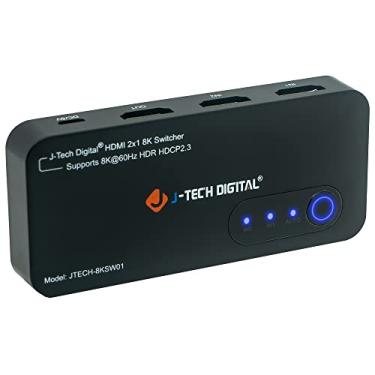 Imagem de J-Tech Digital Switch Hdmi 2.1 8K 2 Entradas 1 Saída 48 Gbps 60 Hz 4K 120 Switcher Para Ps5 Xbox Blu-Ray Com Múltiplas Automáticas [Jtech-8Ksw01]