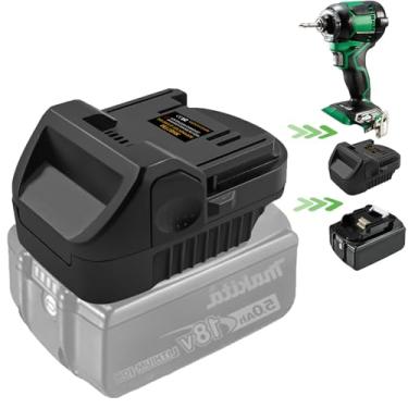 Imagem de URUN Adaptador De Bateria Hpt Para Makita, Hitachi E Metabo, Compatível Com Baterias 18 V, Funciona Ferramentas Sem Fio Lítio Hpt18 V (Não 36 V) Estilo Deslizante