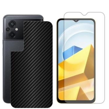 Imagem de Virtual Multi - Película Hidrogel + Adesivo Fibra de Carbono para Xiaomi Poco M5 - Preta