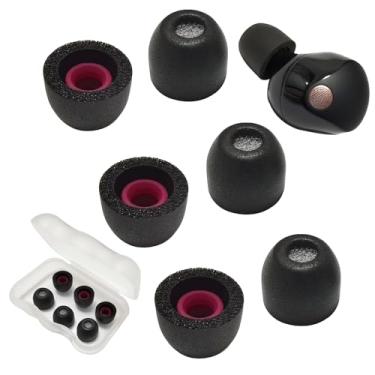 Imagem de Luckvan Ponteiras Para Fones De Ouvido Espuma Viscoelástica Sony Wf-1000Xm5 Ear Wf-1000Xm4, Encaixe Em Estojo Extra Pequeno, 3 Pares, Preto