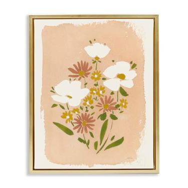 Imagem de Stupell Industries Wildflower Meadow Treasures Gold Framed Floater Canvas Wall Art Design por Katrina Pete, 64 x 78 cm