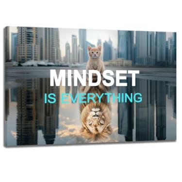 Imagem de GoForArt Arte de parede em tela motivacional Dream Big com citação famosa inspiradora, decoração de quarto, sala de estar, paisagem moderna, positiva, montanha, escritório, dormitório, impressão (Msc