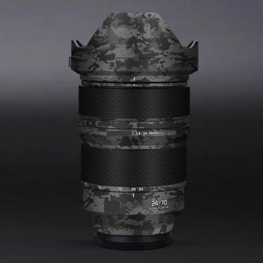 Imagem de Adesivo de câmera antiarranhões com tampa de lente para Panasonic Lumix S 24-70 mm F2.8 Película protetora decalque protetor corporal 24-70 2.8 (cinza cavaleiro)