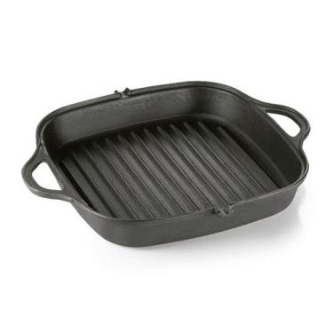 Imagem de Frigideira Grill Quadrada PanelaMineira Alça Ferro 26cm 1,8L - Panela 