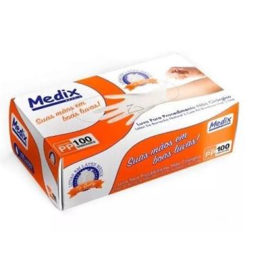 Imagem de Luvas Proc. PP Látex C/ Pó - Medix 