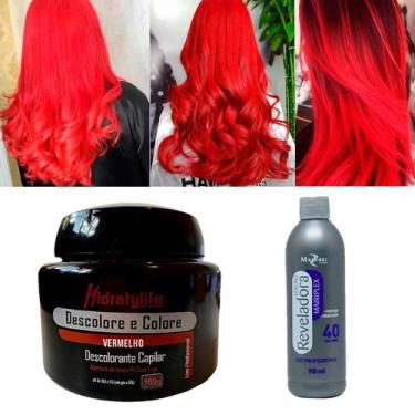 Imagem de Kit 01 Pó Descolore Red e 01 OX 40Vol. Mairibel/Hidraty 100g