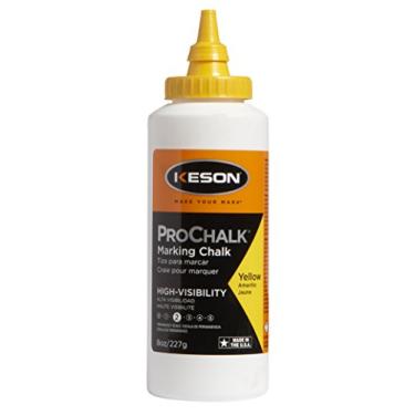 Imagem de Giz de Marcação de Alta Visibilidade Keson 8Y ProChalk - Nível 2, Amarelo, 227 g