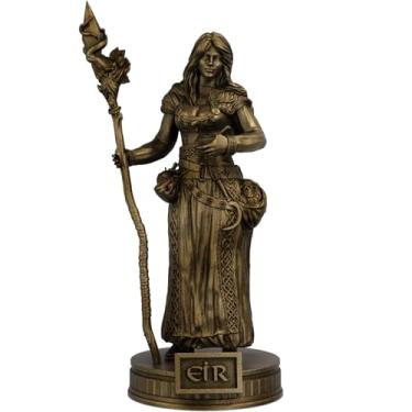Imagem de Estátua Imagem Deusa Eir Mitologia Nórdica (Cor Ouro Velho)