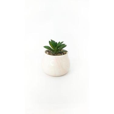 Imagem de Vaso decorativo com planta artificial - Rosa flores