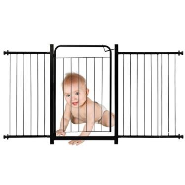 Imagem de Grade Portão Pet Proteção Portas Corredor Escadas Bebe Cachorro Com Ex